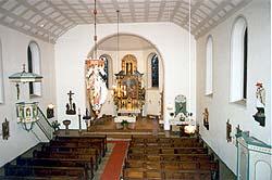 Blick in die "St. Hubertus" Kirche