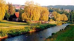 Bleichhaus und Minigolfplatz an der Diemel