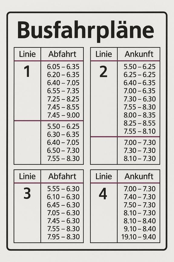 Busfahrpläne