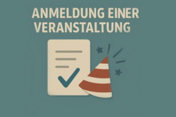 Anmeldung einer Veranstaltung