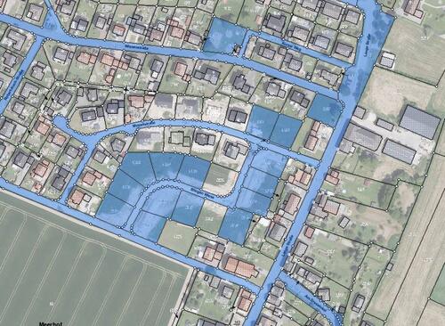 Karte mit einem Beispiel zur Übersicht vom Bauplätzen in Marsberg.