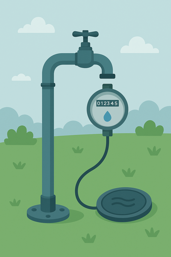 Standrohr mit Wasserzähler