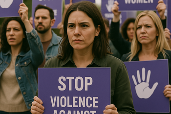 Zeichen gegen Gewalt an Frauen