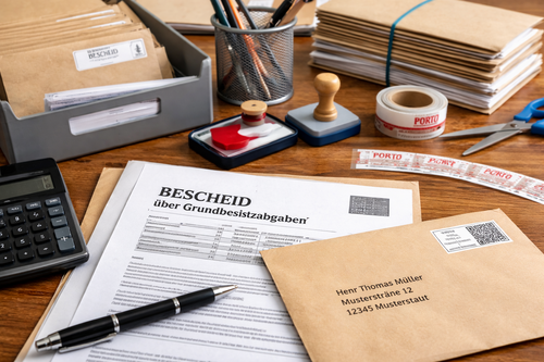 Versand der Bescheide über Grundbesitzabgaben