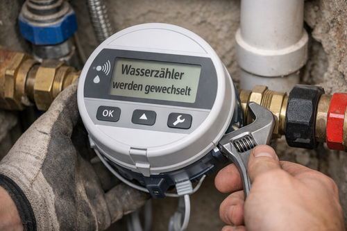 Wasserzähler werden gewechselt